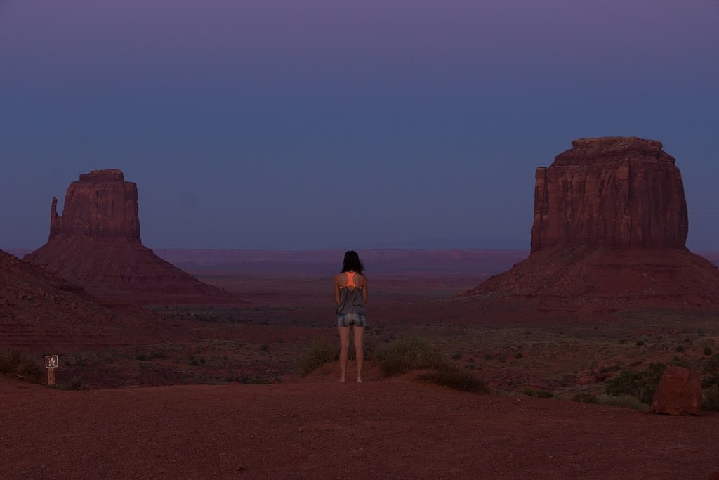 coucher de soleil sur Monument Valley